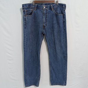 Levis 505 Mens Original Fit Straight Leg Blue Medium Wash Jeans 40x32